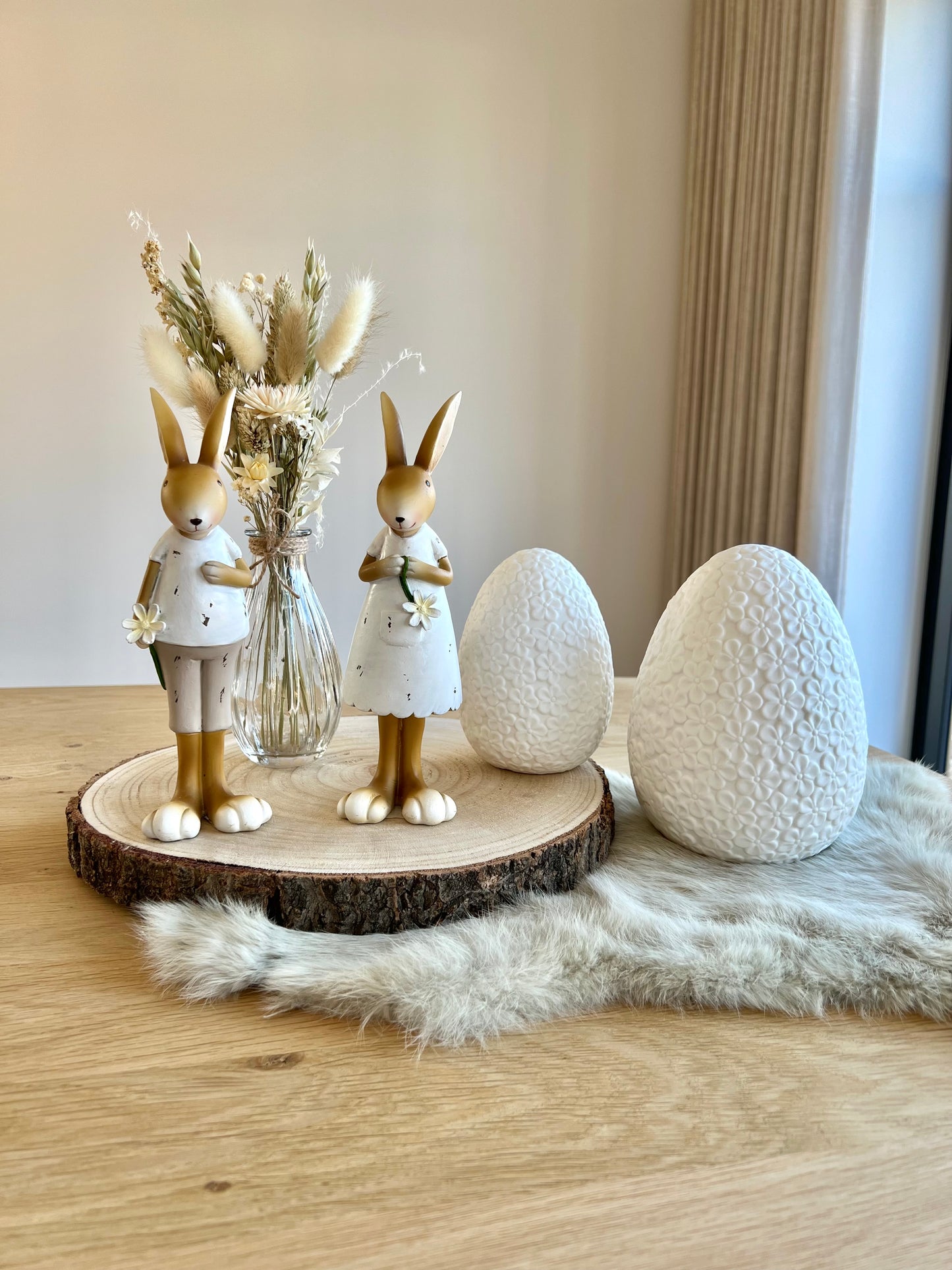 Groot EI met bloemetjes - LED verlichting