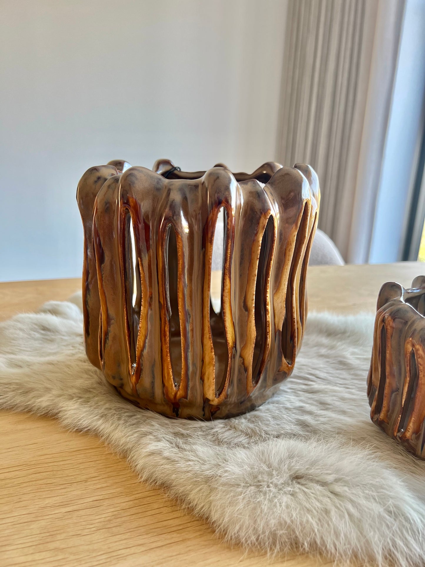 Terra Windlicht set - Amber