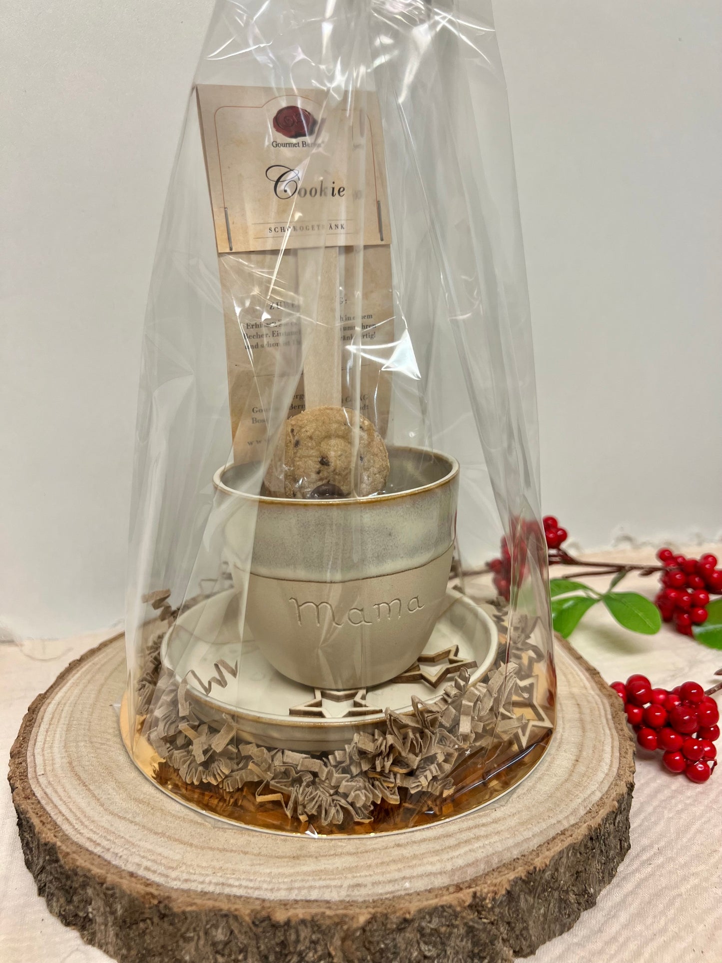 Cadeaupakket - Keramiek beige klein 'Mama'