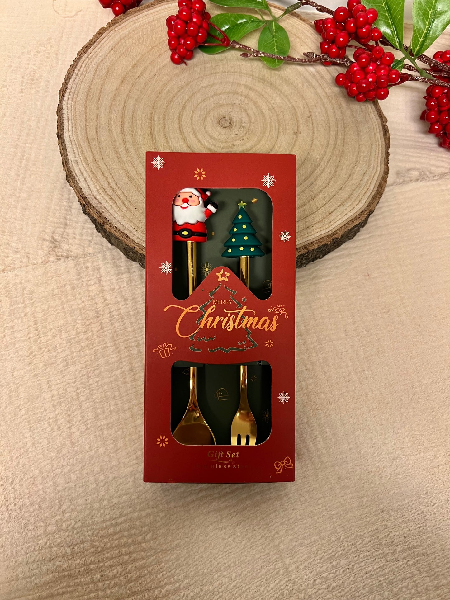 Cadeauset - Kerstbestek klein