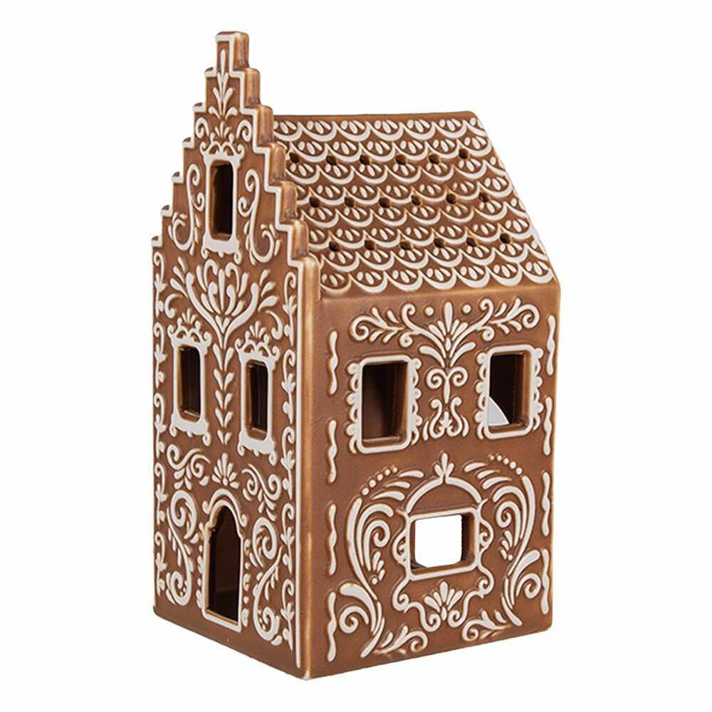 Waxinelichthouder - Gingerbread house 15cm