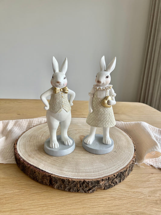 Decoratie Beeld Konijn 20 cm - Wit