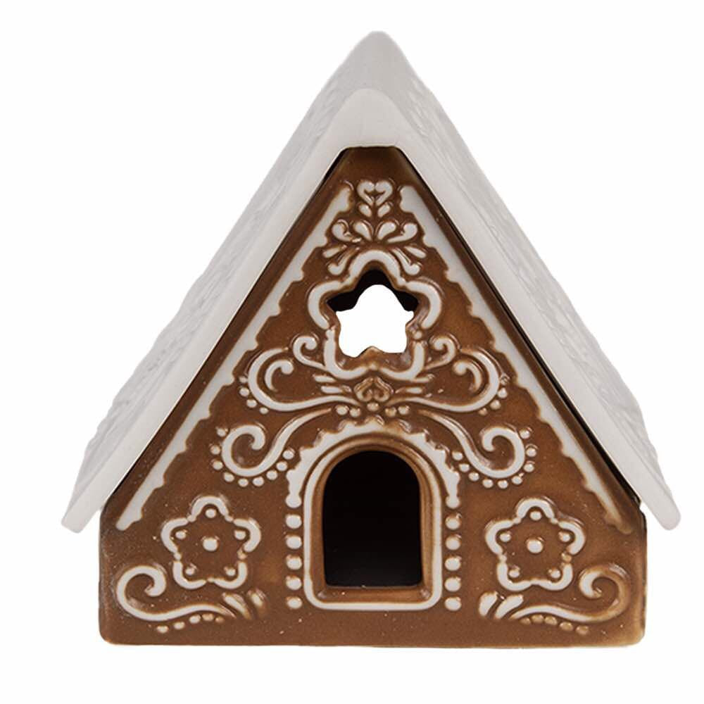 Waxinelichthouder - Gingerbread house 7cm