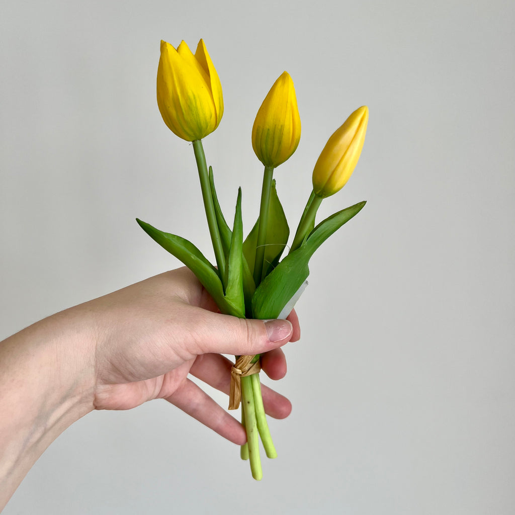 Mini boeket tulpen - Geel