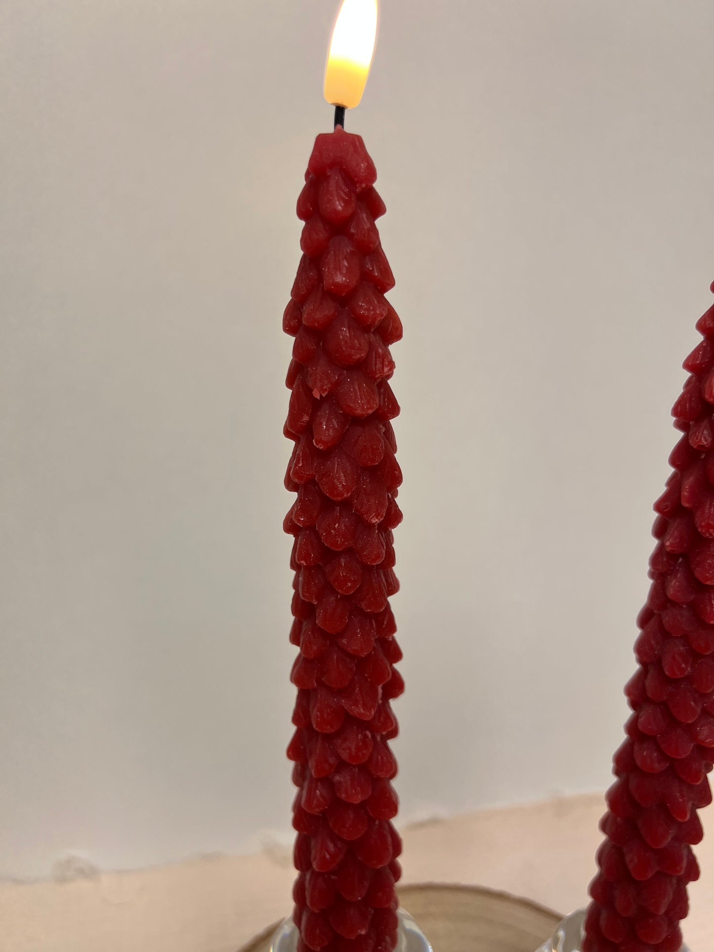 Led Dinerkaarsen set van 2 - Rood
