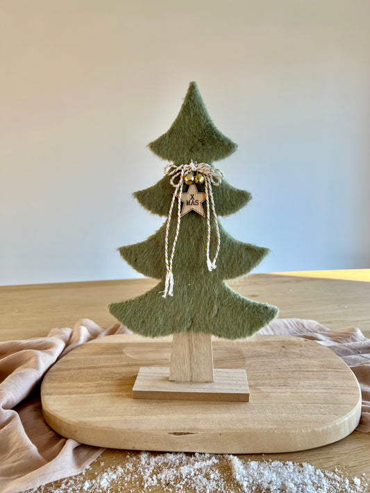 Kerstboom - stof groen