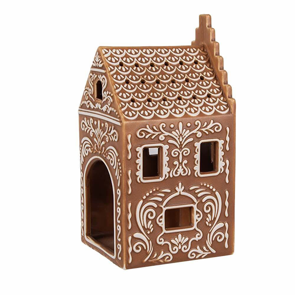 Waxinelichthouder - Gingerbread house 15cm