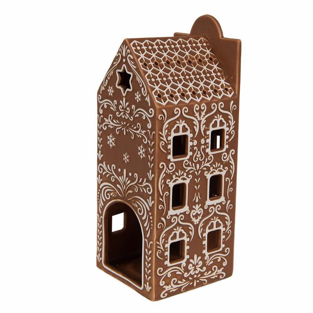 Waxinelichthouder - Gingerbread house 19cm