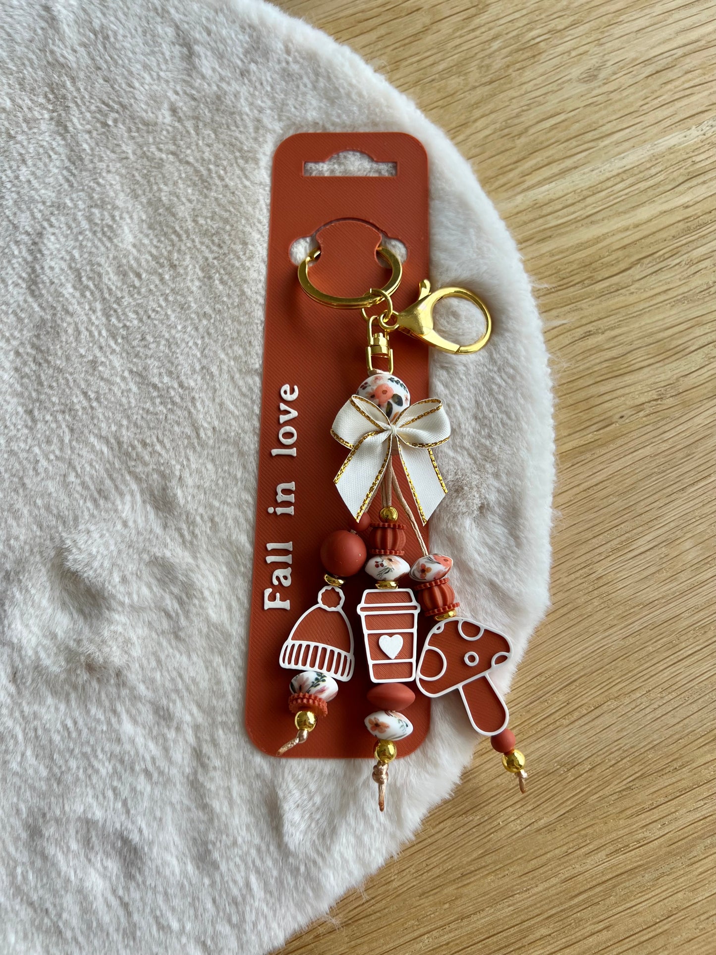 Fall in love - Sleutelhanger Terracotta