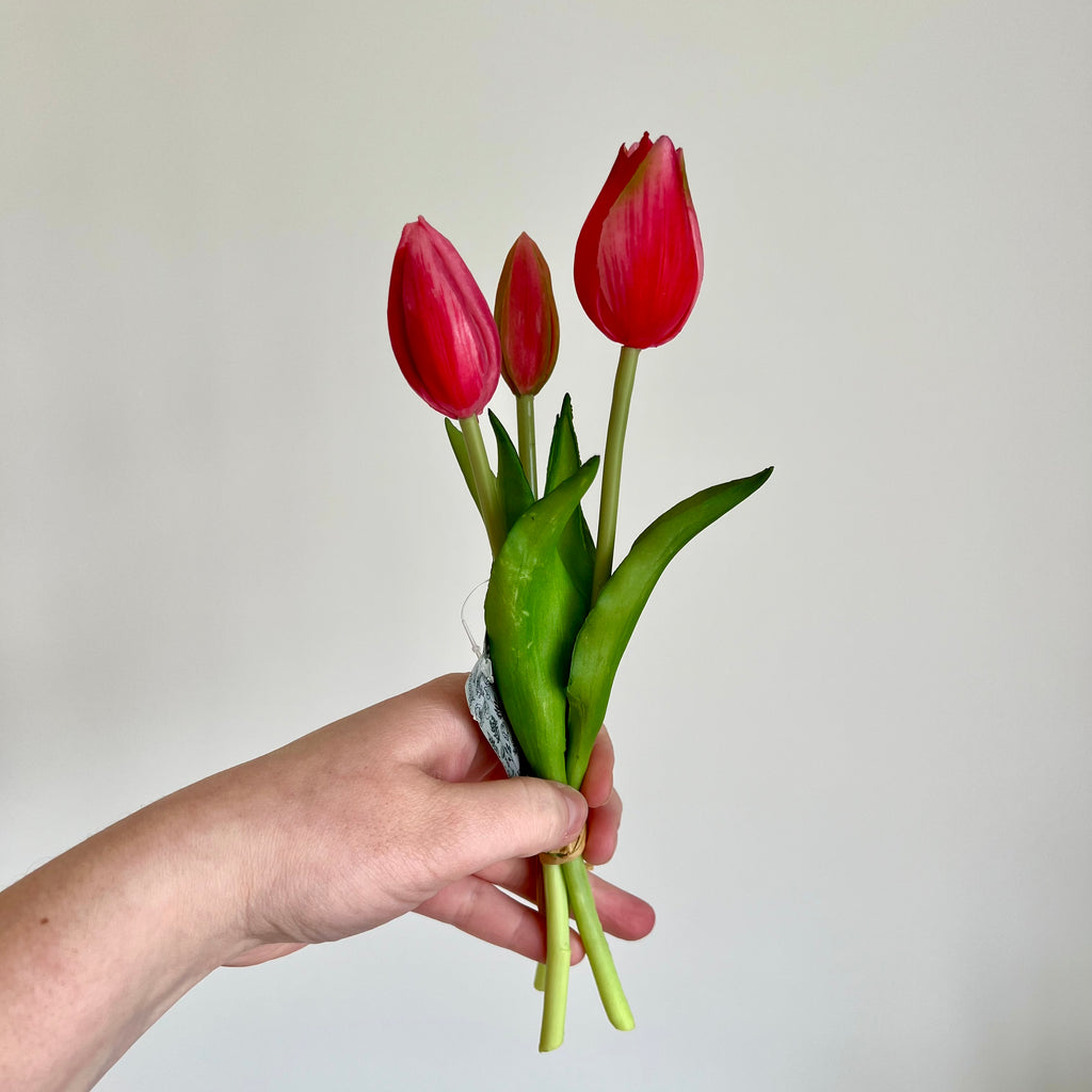 Mini boeket tulpen - Fushia