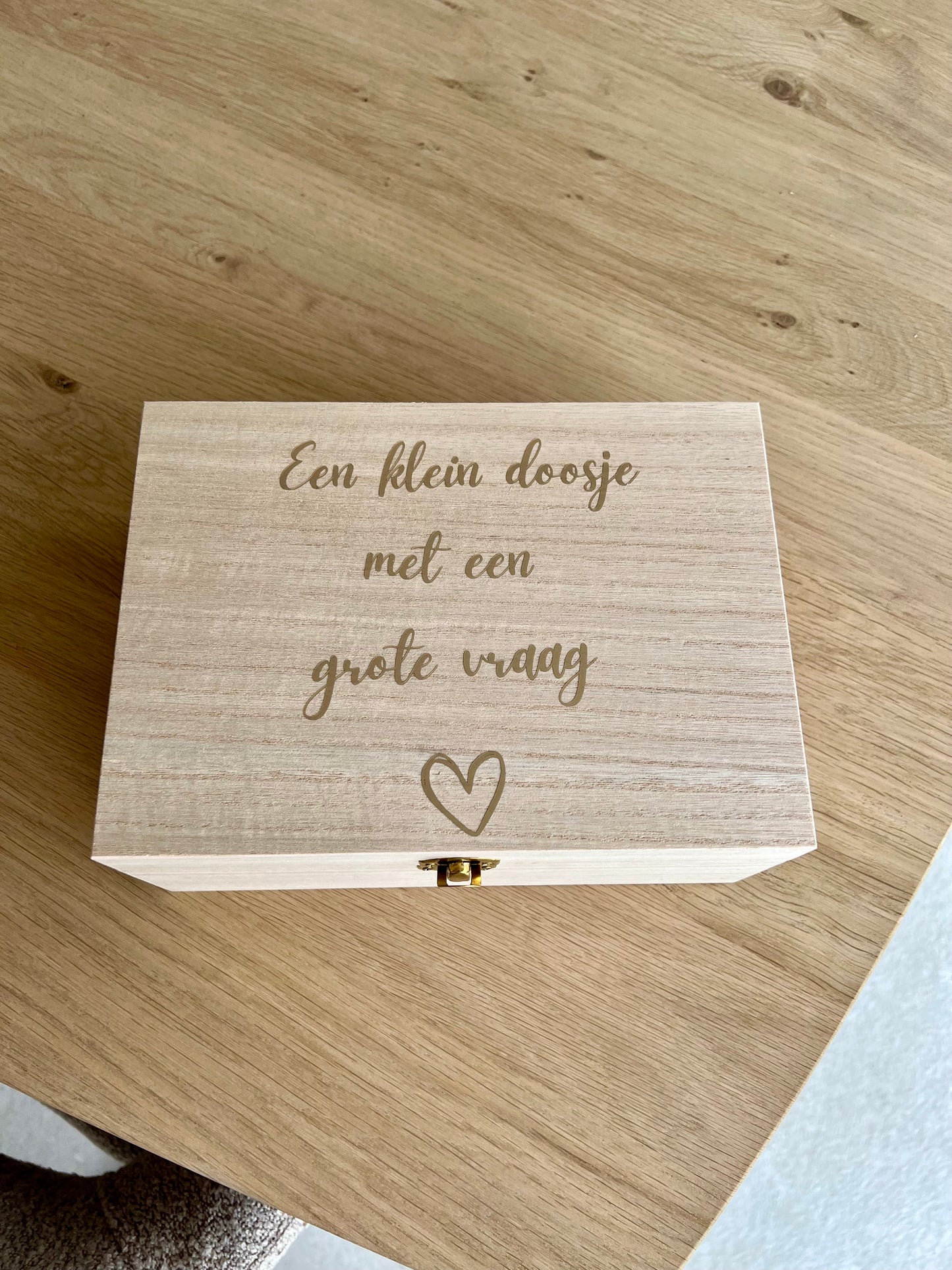 Een doosje met een vraag - gepersonaliseerd