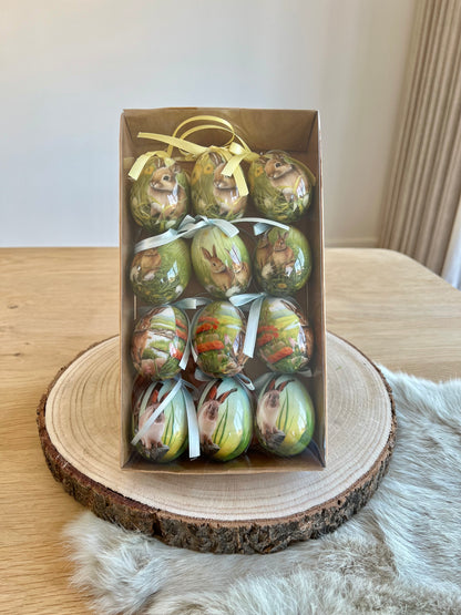Paashanger set van 12 Ei - Paashaasjes