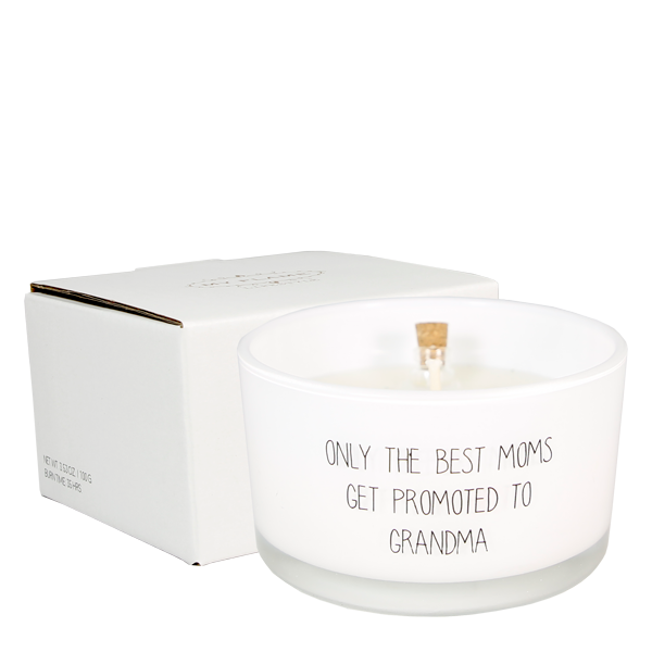 Flessenpost kaars - ONLY THE BEST MOMS GET PROMOTED TO GRANDMA