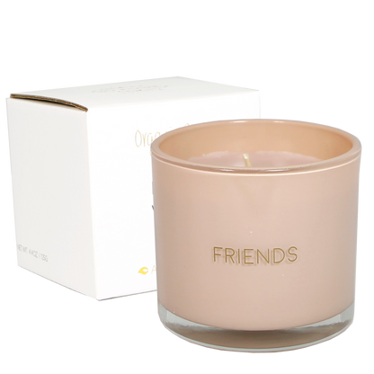 Geurkaars met wens 'Friends' - Green tea time