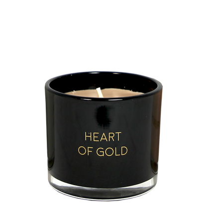 Geurkaars met wens 'Heart of gold' - Warm Cashmere