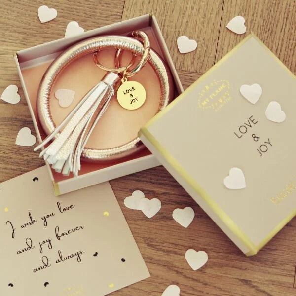SLEUTELHANGER - LOVE AND JOY - ROSÉ GOUD