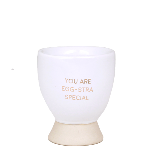 Sojakaars in eierdop - YOU ARE EGG-STRA SPECIAL - FRESH COTTON
