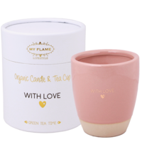 Sonjakaars in theekop - WITH LOVE - GREEN TEA TIME